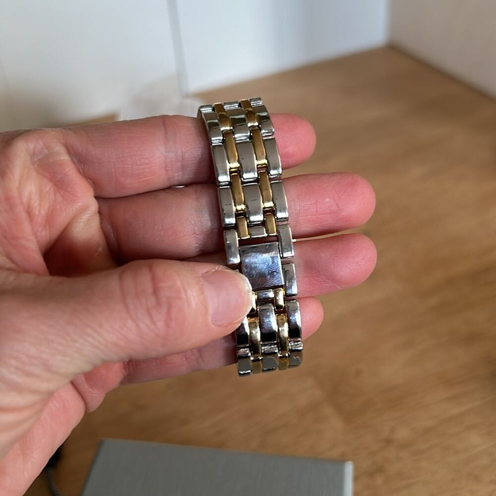 Studio Time Silver Gold Rhinestone Women's Watch - Picture 3 of 5